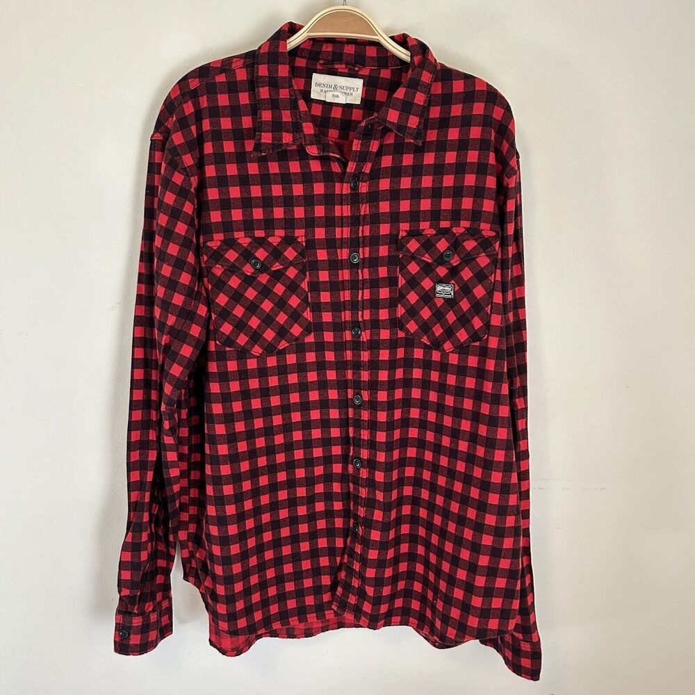 Denim & Supply Ralph Lauren Red and Black Plaid Shirt